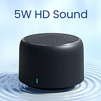 Portronics 312 PICO Mini BT Speaker – 5W | Bluetooth v5.3 | Type-C | Black | 1 Year Warranty