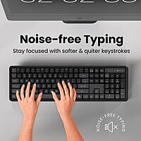 Portronics Key9 – Wireless Keyboard & Mouse Combo, Black. Stylish design, comfortable layout, stable wireless connection, extended battery life, ideal for work!