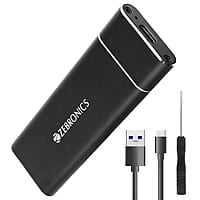 Zebronics CM01 M.2 SATA SSD Enclosure with Aluminum Case