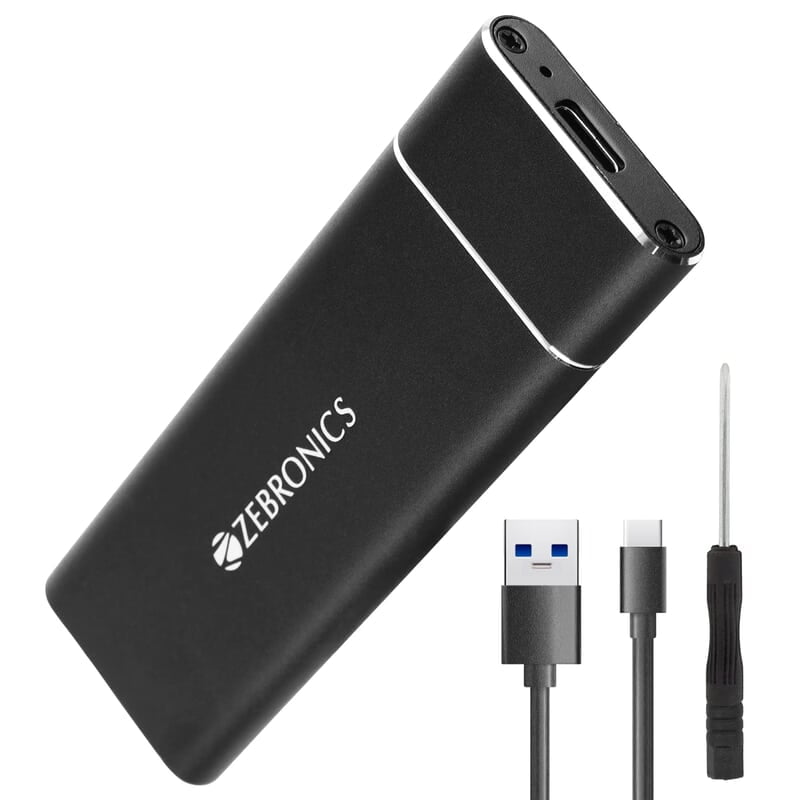 Zebronics CM01 M.2 SATA SSD Enclosure with Aluminum Case