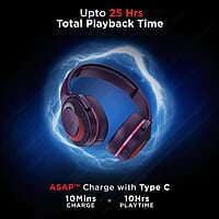 boAt Rockerz 425 Bluetooth Wireless On Ear Headphones Signature Sound, ENx Tech, ASAP Charge, 25H Playtime, Bluetooth V5.2, Dual Pairing with Mic