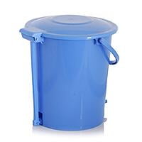 Plastic Dustbin Garbage Bin with  10 Liters Pedal (Blue)