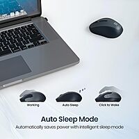 Portronics Toad 34 2.4GHz Wireless Mouse – 1000 DPI | Grey | 1 Year Warranty