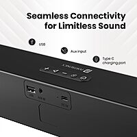 POR 1999 Decibel 23 Soundbar – 16W | BT 5.3 | AUX | Volume Control | Rechargeable | RGB |