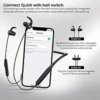 Portronics Harmonics Y1 – Neckband, 40H Playtime, Black, Bluetooth 5.0, IPX4 Water Resistant, Deep Bass, Comfortable Fit, Quick Charge, Ideal for Sports and Daily Use, Lightweight Design.