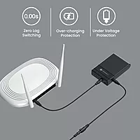 Portronics 3159 Power Plus 2 Router UPS – 12V DC | Up to 4 Hours Backup | Black