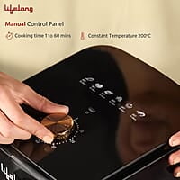 Lifelong Air Fryer 1 Year Warranty 1200W, 4L, Air Fryer for Home, Airfryer, Electric Air-Fryer with 360° Hot Air