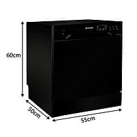 Faber table top 8 Place Setting Dishwasher (FFSD 6PR 8S Ace Black)