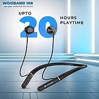 Lapcare Wooband 108 (LNB‑600) Bluetooth Speaker – 20 hr Playtime, 10mm Drivers, IPX5 Water Resistant, USB‑C Fast Charge, Immersive 3D Sound