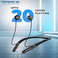 Lapcare Wooband 108 (LNB‑600) Bluetooth Speaker – 20 hr Playtime, 10mm Drivers, IPX5 Water Resistant, USB‑C Fast Charge, Immersive 3D Sound