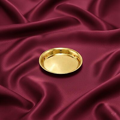 Brass Small Plain Thali Thattu for Mandir Pooja
