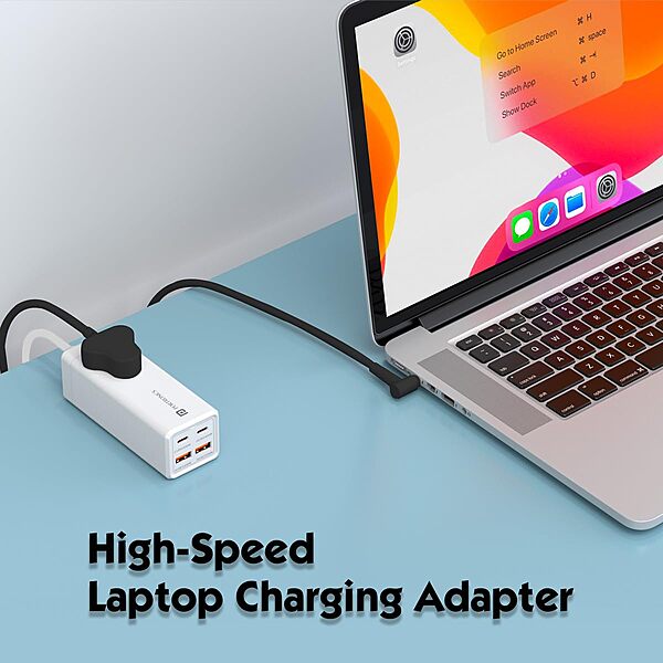 Portronics Volt 65 – A 65W 5-in-1 power strip with AC outlets, USB ports, and fast charging. Perfect for home, office.