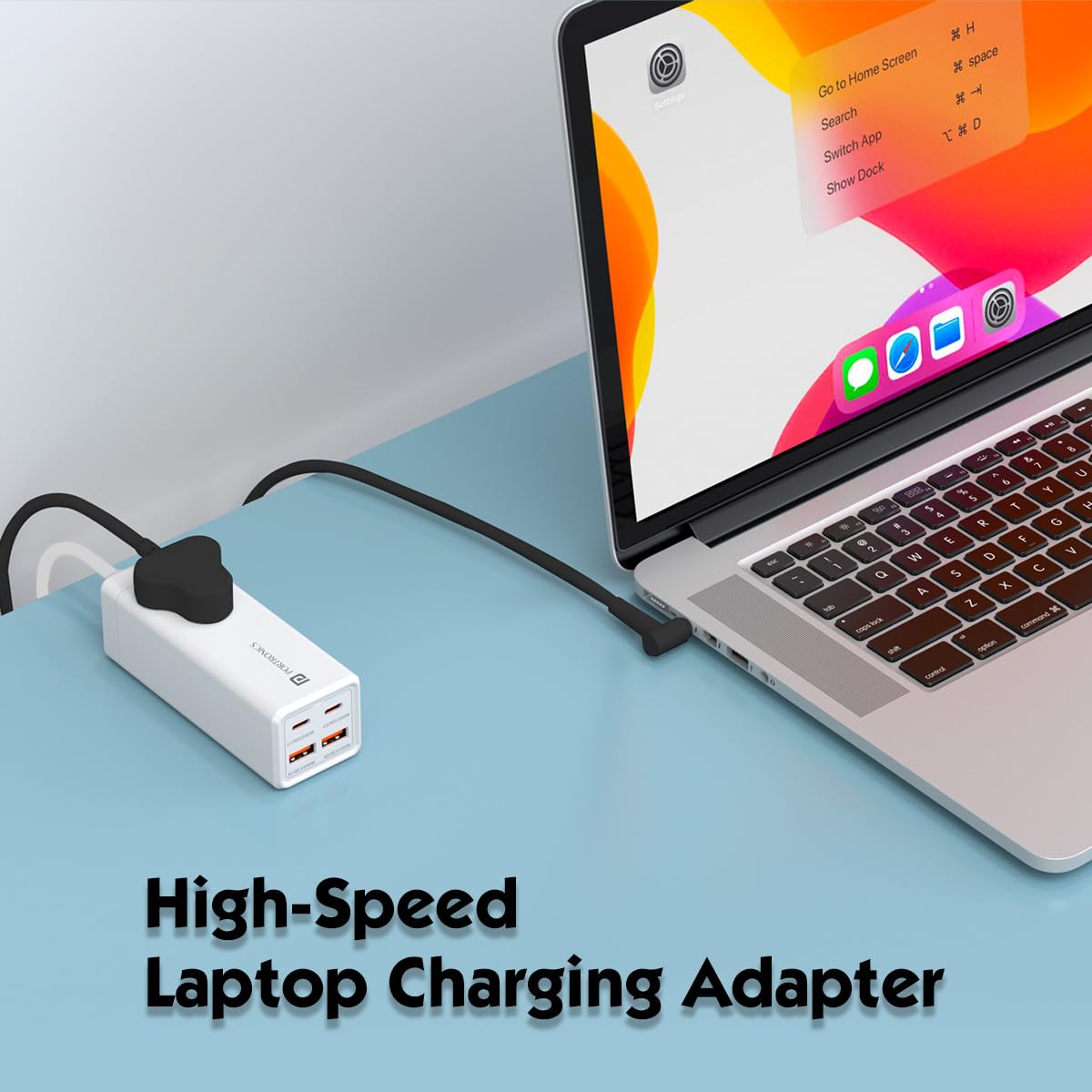 Portronics Volt 65 – A 65W 5-in-1 power strip with AC outlets, USB ports, and fast charging. Perfect for home, office.