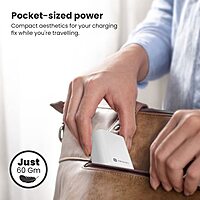 Portronics Adapto 45 20W QC 3.0 & Type-C PD Charger – Fast Charging (5V/3A, 9V/2.22A, 12V/1.67A)