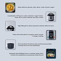 Wonderchef Nutri-Pot Electric Pressure Cooker with 7-in-1 Functions 6L capacity