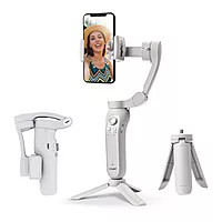 DIGITEK® (DSG-007F) 3-Axis Gray Smartphone Gimbal - Wide Angle Handheld Vlogging Stabilizer