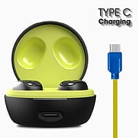 ZEBRONICS ZEB-SOUND BOMB 1 TWS Earbuds with BT5.0, Up to 12H Playback, Touch Controls, Voice Assistant, Splash Proof with Type C Portable Charging Case