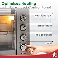 Wonderchef Oven Toaster Griller - 48 litres 6-Stage Heat Selection Bake, Grill, Roast