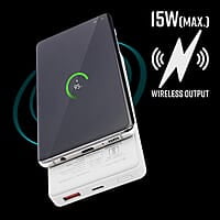ZEBRONICS MW61 Wireless Power Bank, 10000 mAh, Rapid Charge, Built-in Wireless Charging Pad, Outputs - 22.5W Wired | 15W Wireless, Type C PD 3.0, LED Indicator