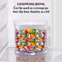 Borosil Chef Delite 260W Electric Chopper For Kitchen Use, White Chopper, Kitchen Accessories Items, Turbo Speed Option, Stainless Steel Blades, Whisking Blade for Cream, Chaas, Lassi