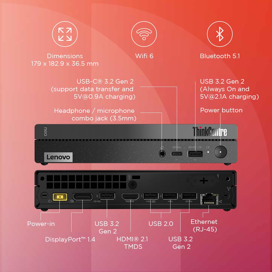 Lenovo ThinkCentre Neo 50q Tiny Intel Core i5 13th Gen Light Desktop (12LNA00LIH) Lenovo ThinkCentre Neo 50q Tiny Intel Core i5 13th Gen Light Desktop (12LNA00LIH)