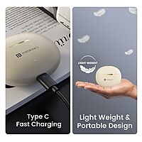 Portronics Twins S19 – TWS Earbuds, 30H Playtime, Beige. Enjoy seamless connectivity, superior sound quality, and a stylish design. Perfect for music lovers and on-the-go lifestyles.