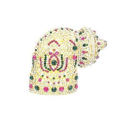 RED WITH GREEN MULTISTONE CROWN FOR GOD/Amman (Left Side) RED WITH GREEN MULTISTONE CROWN FOR GOD/Amman (Left Side)