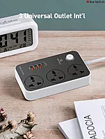 Live Tech PS 06C Surge Protector – Fast Charge Strip offers 6 AC outlets and 2 USB ports for quick charging. Protects devices from surges with a compact design, ideal for home or office use.