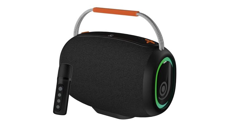 Just Corseca Sushi Bliss 30W Bluetooth Speaker – Mic & Karaoke | BT 5.4 | 12H Playtime | Black