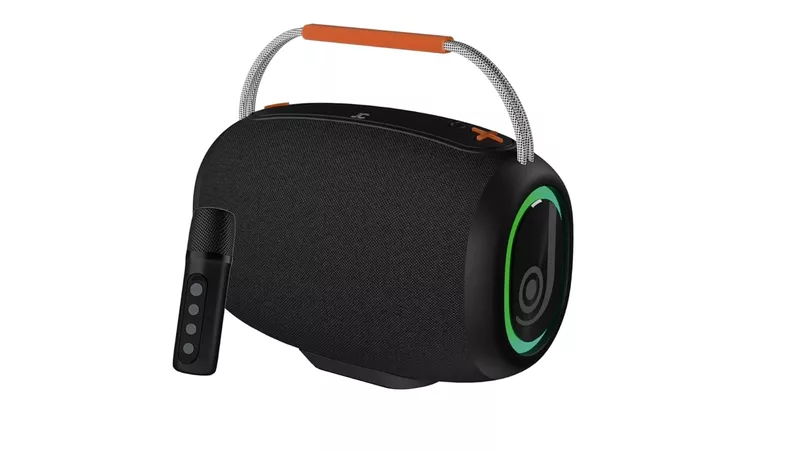 Just Corseca Sushi Bliss 30W Bluetooth Speaker – Mic & Karaoke | BT 5.4 | 12H Playtime | Black