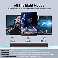 Portronics Sound Slick 6 – 60W Wireless Soundbar with Remote Control. Enjoy immersive sound quality, sleek design, and easy connectivity for an enhanced audio experience at home.