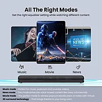 POR 1740 Sound Slick 6 Wireless Soundbar – 60W Bluetooth 5.0 Remote Control USB, AUX Black