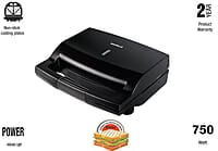 Havells Big Fill Sandwich Maker 750-Watt Non-Stick Deeper Grooves For More Filling
