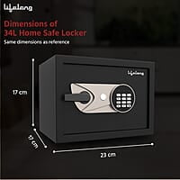 Lifelong Locker For Home&Office 34L-Digital Safe Locker For Security With 5Mm Sturdy Metal Door