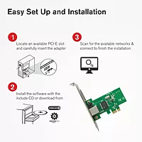 uPort PCIe Gigabit LAN Card – 1X Port Adapter offers high-speed network connectivity with a single PCIe slot. Ideal for upgrading your desktop or server for enhanced internet performance.