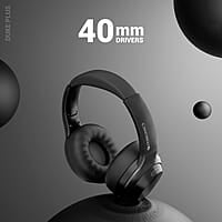ZEBRONICS Duke Plus, Wireless Over Ear Headphone with ANC, ENC, Gaming Mode, Dual Pairing, Rapid Charge, Upto 70* Hours Backup, Bluetooth v5.4, AUX, Comfortable Earcushion, Deep Bass