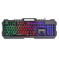 LAPCARE Champ Gaming Series ALFA Keyboard 8 – Rainbow Backlight | Multicolor LED Effects | Metal Cover & Plastic Shell | Anti-Ghosting Keys | Multimedia Hotkeys | Golden USB Cable
