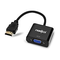 Frontech NC-0037 HDMI to VGA adapter enables easy connection from modern HDMI devices to VGA displays—perfect for monitors and projectors.