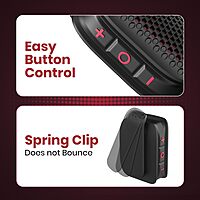 Portronics POR 2713 Talk 5 Bluetooth Speaker – BT 5.3  Clip-On  Mic  IPX5  Black