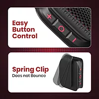 Portronics POR 2713 Talk 5 Bluetooth Speaker – BT 5.3 Clip-On Mic IPX5 Black