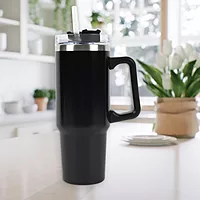 1200ml Steel Hot and Cold Tumbler - 1 straw