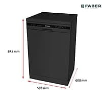 Faber 12 Place Settings Dishwasher (FFSD 6PR 12S, Neo Black, Best suited for Indian Kitchen, Hygiene Wash