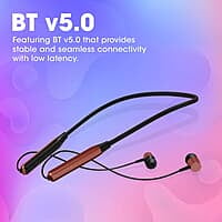 ZEBRONICS Zeb Evolve Wireless Bluetooth in Ear Neckband Earphone, Rapid Charge, Dual Pairing, Magnetic earpiece,Voice Assistant with Mic