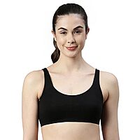 ENAMOR Low Impact Women's Cotton Everyday Sports Bra - All Day Comfort, Non Padded, Wirefree, High Coverage SBO6