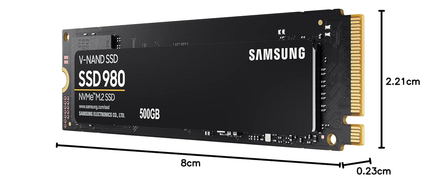 Open Box Samsung 980 500GB Up to 3,500 MB/s PCIe 3.0 NVMe M.2 (2280) Internal Solid State Drive (SSD) (MZ-V8V500)