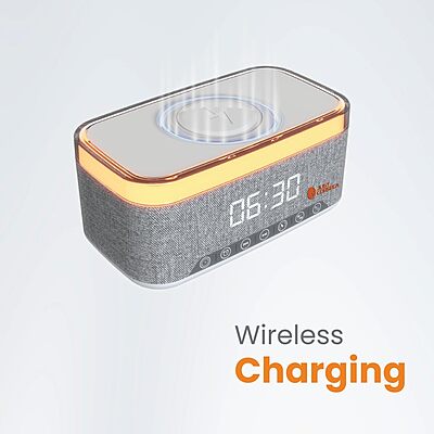 Just Corseca Sushi Elegant Speaker Alarm Clock – 20W | Wireless Charging | White Noise | White