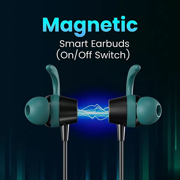 Portronics Harmonics X2 – Neckband, 40H Playtime, Bluetooth, Comfortable Fit, Deep Bass, Hands-Free Calling, Sweat Resistant, Lightweight Design, Ideal for Sports and Daily Use, Black.