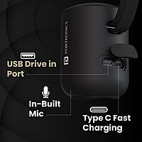 Portronics Soundpot – 20W Portable Speaker with TWS & Mic, delivers powerful sound, wireless connectivity, and hands-free calling. Perfect for outdoor adventures or home use. Enjoy music anywhere!
