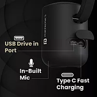 Portronics Soundpot – 20W Portable Speaker with TWS & Mic, delivers powerful sound, wireless connectivity, and hands-free calling. Perfect for outdoor adventures or home use. Enjoy music anywhere!