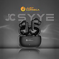 Just Corseca JC Skye TWS Earbuds – Bluetooth 5.3 | 10mm Drivers | 30H Playtime | Black